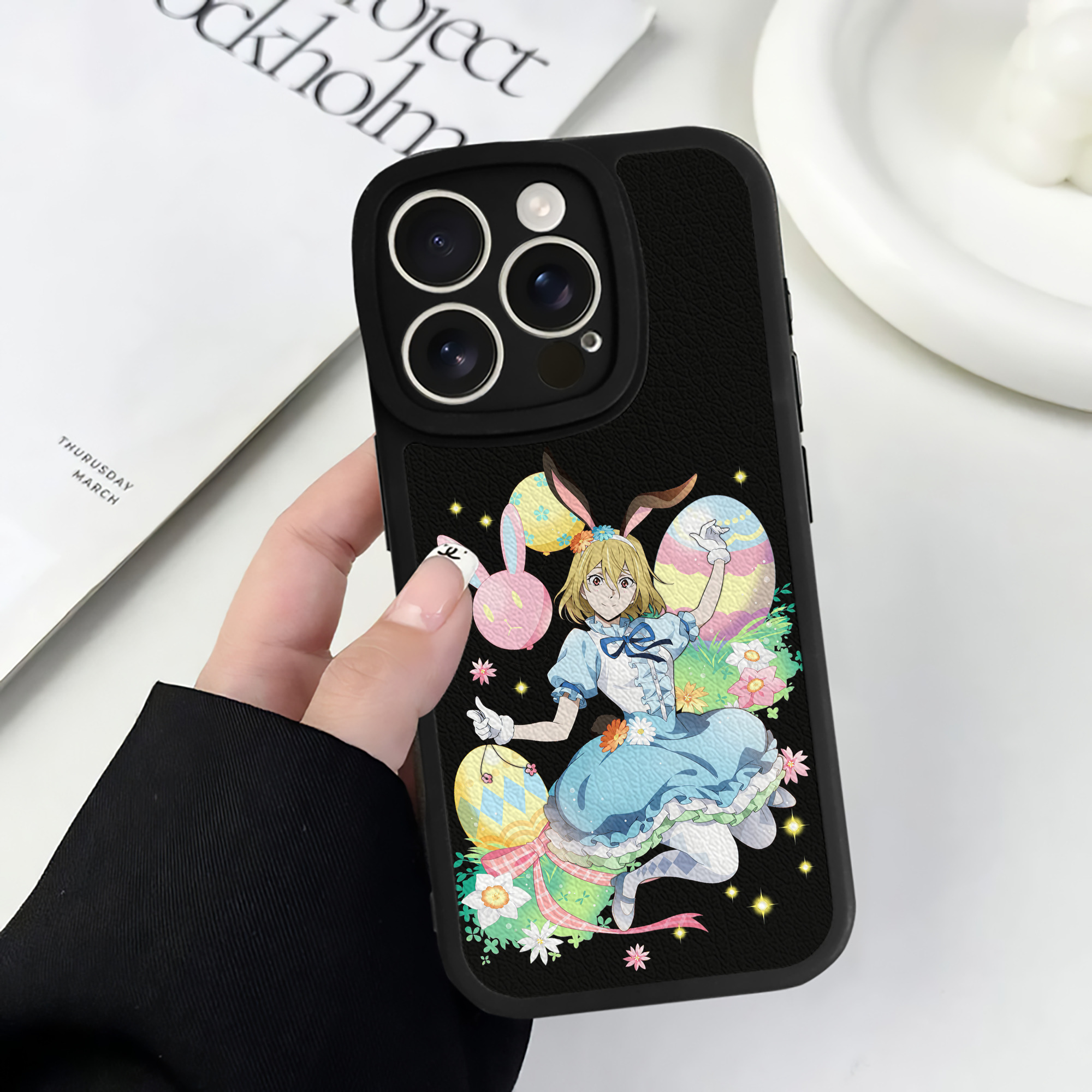 （画像用） 文豪ストレイドッグス Bungo Stray Dogs 【iPhone 16シリーズ対応】シリコンスマホケース（レザー調） 材質：シリコン